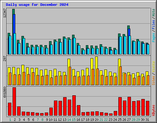 Daily usage for December 2024