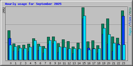 Hourly usage for September 2025